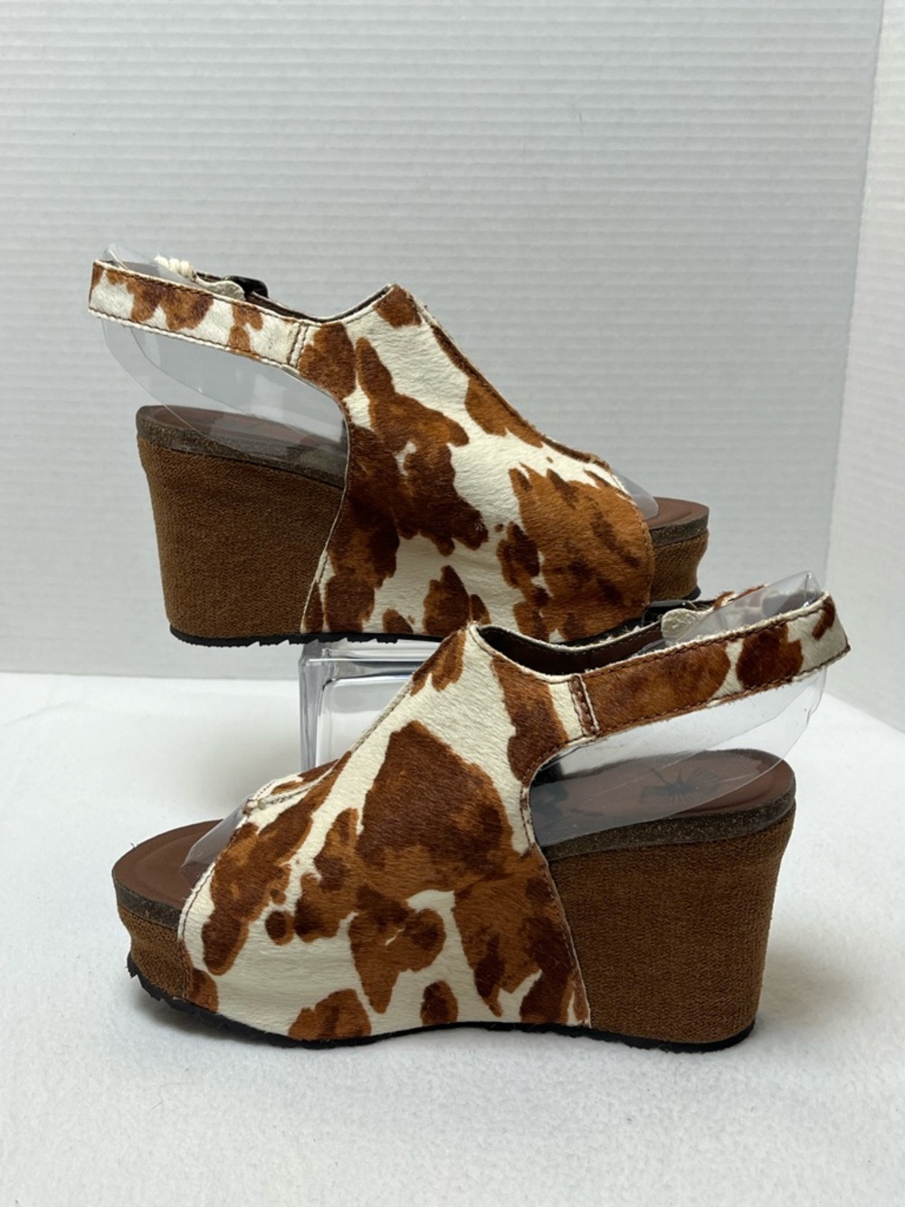 OTBT Jaunt Slingback Wedge Sandals Cow Calf Hair Size 6 - Picture 4 of 14